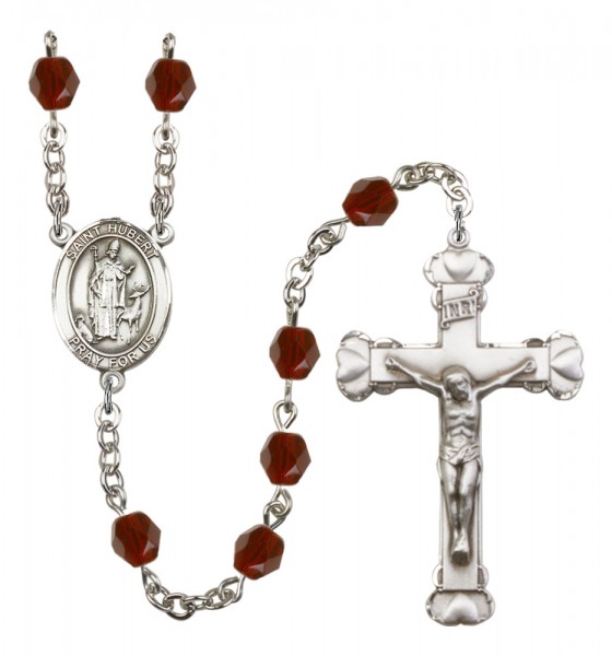 Women's St. Hubert of Liege Birthstone Rosary - Garnet