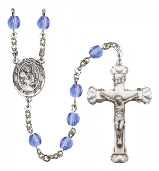 Women's San Raymon Nonato Birthstone Rosary - Sapphire