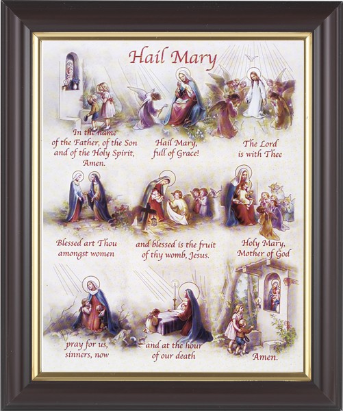 Hail Mary Prayer Framed Print - #133 Frame