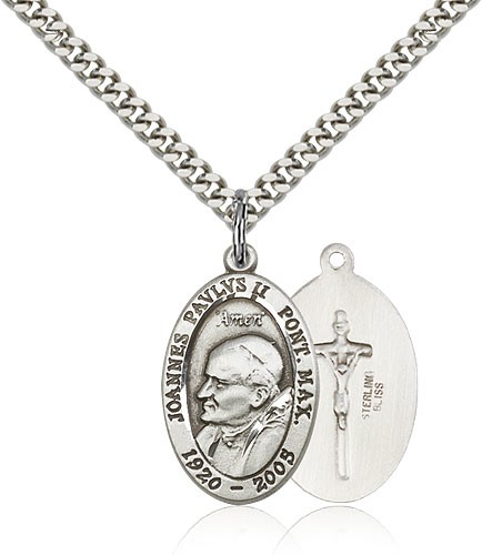 Saint John Paul II Medal - Sterling Silver