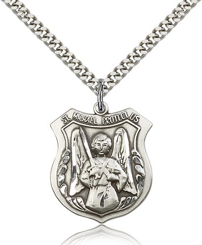 St. Michael the Archangel Medal - Sterling Silver