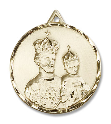 Men's Large Regal St. Joseph Medal - 14K Solid Gold