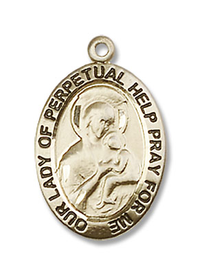 Women's Our Lady of Perpetual Help Medal - 14K Solid Gold