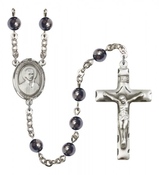Men's St. John Berchmans Silver Plated Rosary - Gray