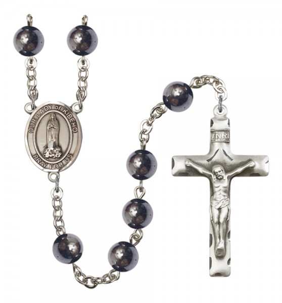 Men's Our Lady of Kibeho Silver Plated Rosary - Silver