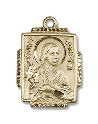 Women's St. Maria Goretti Medal - 14K Solid Gold