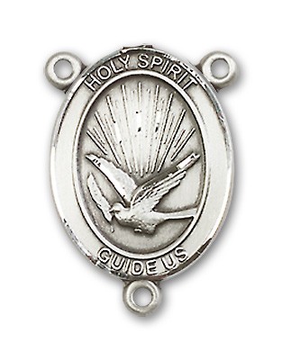 Holy Spirit Rosary Centerpiece Sterling Silver or Pewter - Sterling Silver