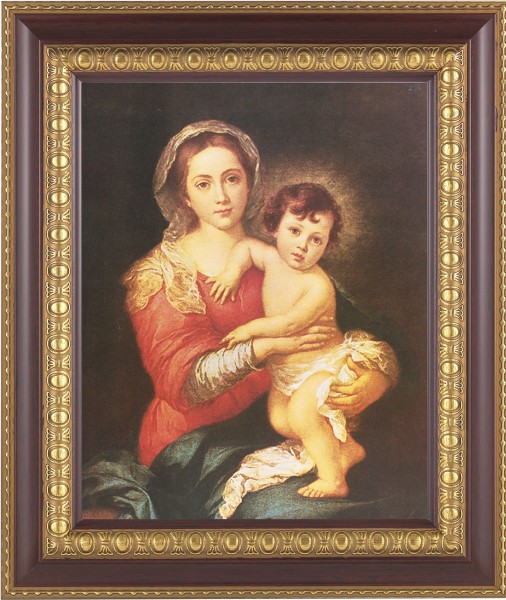 Madonna and Toddler Jesus 8x10 Framed Print Under Glass - #126 Frame