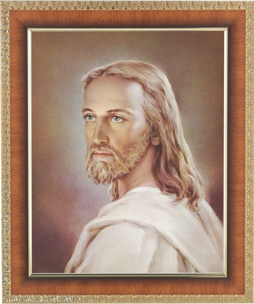 Portrait of Jesus 8x10 Framed Print Under Glass - #122 Frame