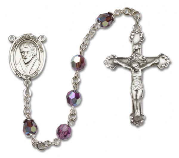 St. Peter Canisius RosaryHeirloom Fancy Crucifix - Amethyst
