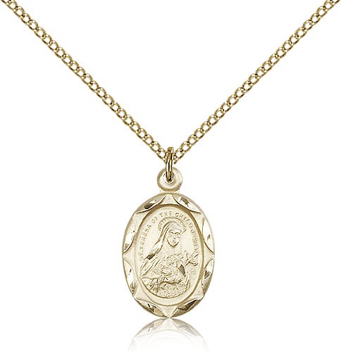 Women's St. Therese of Lisieux Medal - 14KT Gold Filled