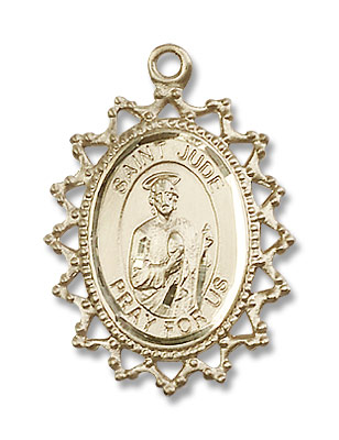 Women's St. Jude Medal - 14K Solid Gold