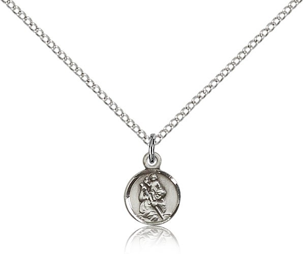 Petite St. Christopher Medal - Sterling Silver
