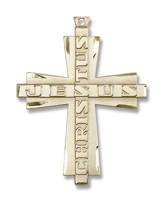 Jesus Christus Cross Pendant - 14K Solid Gold