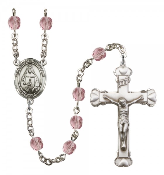 Women's St. Theodora Birthstone Rosary - Light Amethyst