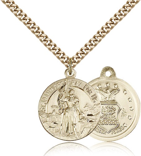 Air Force St. Joan of Arc Medal - 14KT Gold Filled