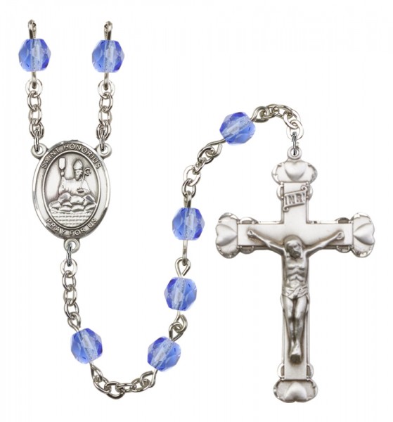 Women's St. Honorius of Amiens Birthstone Rosary - Sapphire