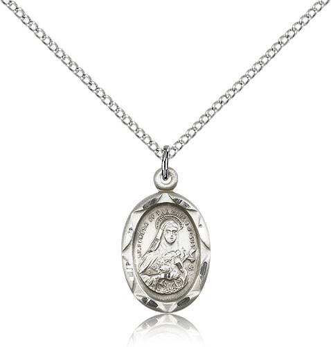 Women's St. Therese of Lisieux Medal - Sterling Silver