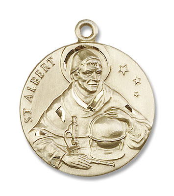 St. Albert The Great Medal - 14K Solid Gold