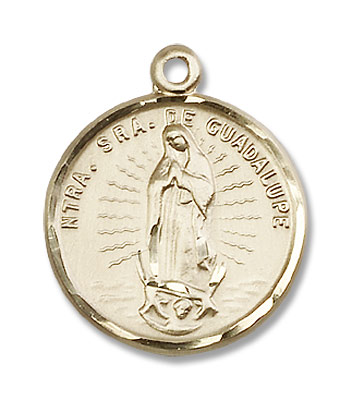 Our Lady of Guadalupe Medal Spanish - 14K Solid Gold