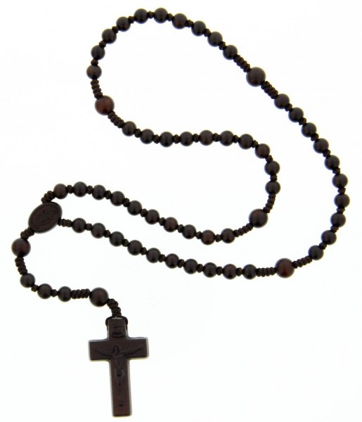 Jujube Wood 5 Decade Rosary - 6mm