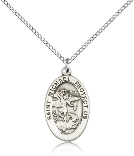 Women's St. Michael The Archangel Medal - Sterling Silver