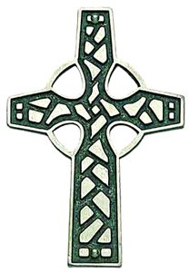 Celtic Wall Cross in Pewter - 3.25 inches High - Pewter