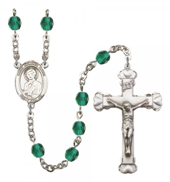 Women's St. Dominic Savio Birthstone Rosary - Zircon