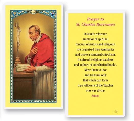 St. Charles Laminated Prayer Card - 25 Cards Per Pack .80 per card