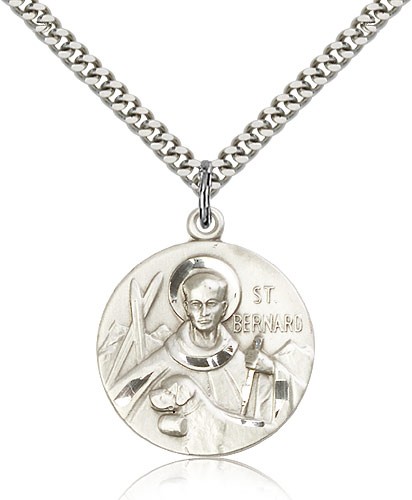 St. Bernard of Monjoux Medal - Sterling Silver