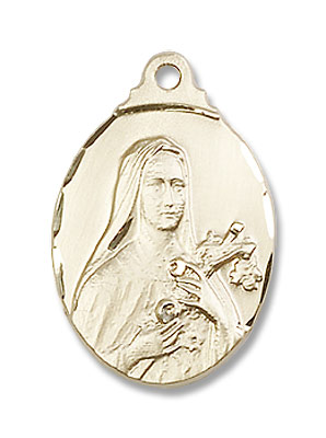 Women's St. Therese of Lisieux Medal - 14K Solid Gold