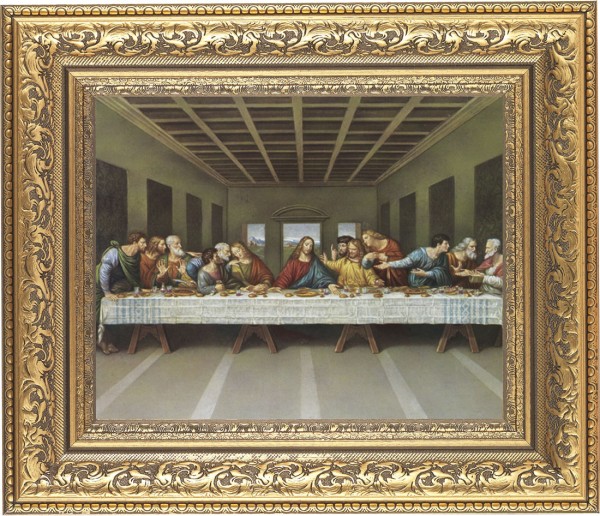 Last Supper 8x10 Framed Print Under Glass - #115 Frame