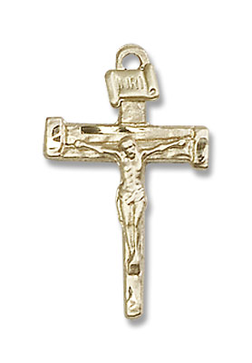 Nail Crucifix Pendant - 14K Solid Gold