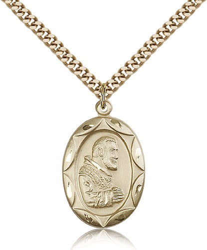 St. Padre Pio of Pietrelcina Medal - 14KT Gold Filled