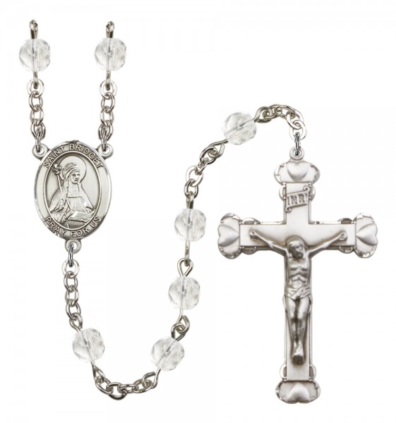 Women's St. Bridget of Sweden Birthstone Rosary - Crystal