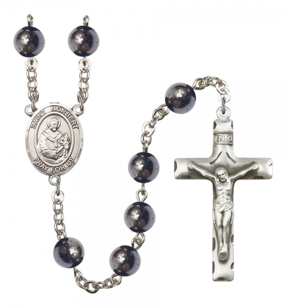 Men's St. Norbert of Xanten Silver Plated Rosary - Silver