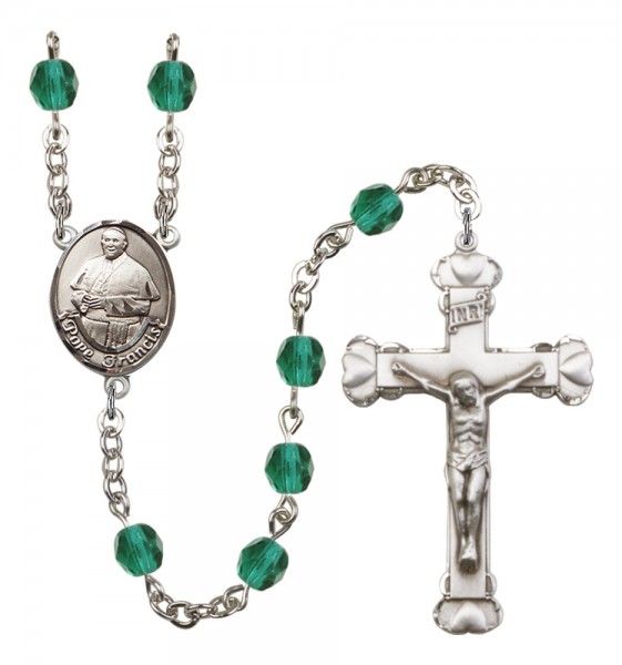 Women's Pope Francis Birthstone Rosary - Zircon