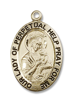 Our Lady of Perpetual Help Medal - 14K Solid Gold