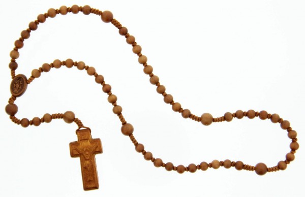 Jujube Wood 5 Decade Rosary - 6mm - Brown