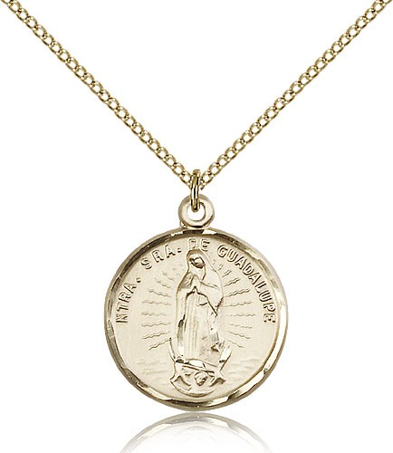 Our Lady of Guadalupe Medal Spanish - 14KT Gold Filled