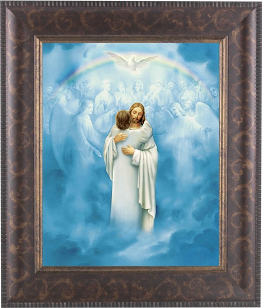 Jesus' Embrace at Heaven's Gate 8x10 Framed Print Under Glass - #124 Frame