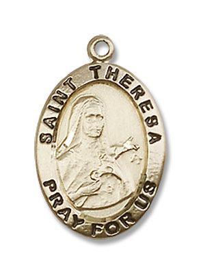Women's St. Theresa Medal - 14K Solid Gold