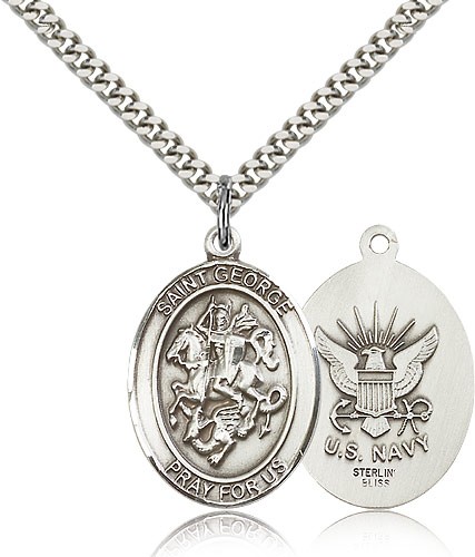 St. George Navy Medal - Sterling Silver