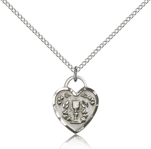 Communion Heart Pendant - Sterling Silver