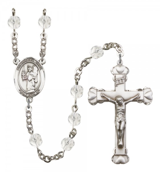 Women's St. Uriel the Archangel Birthstone Rosary - Crystal