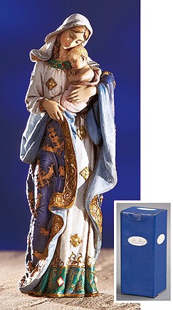 Adoring Madonna and Child Statue - 7&quot; High - Multi-Color