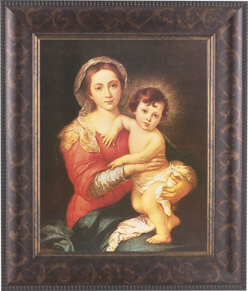 Madonna and Toddler Jesus 8x10 Framed Print Under Glass - #124 Frame