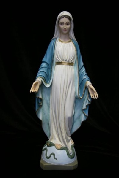 Our Lady of Grace Statue Hand Painted - 19 inch - Multi-Color
