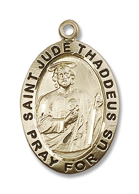 Men's St. Jude Medal - 14K Solid Gold