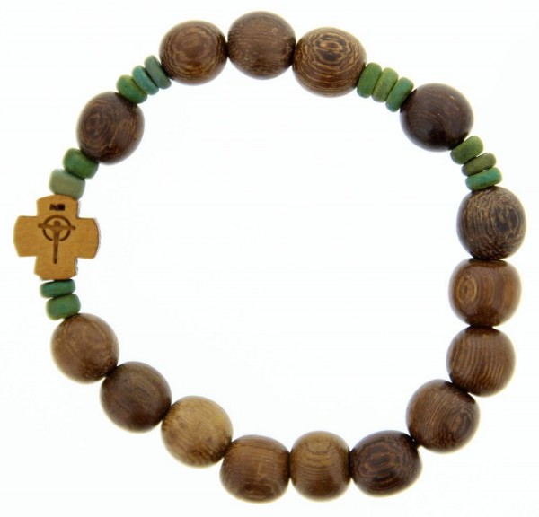 Wood Rosary Bracelet - 10mm - Brown